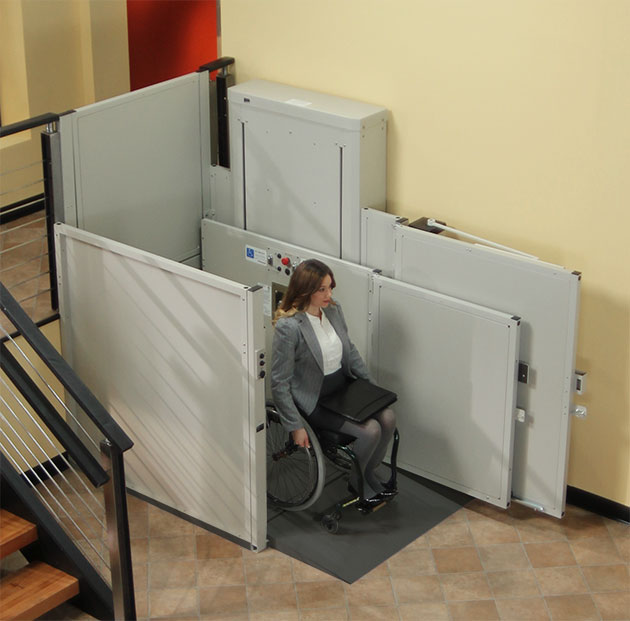 Electropedic ADA Commercial Business ADA Restaurant compliant wheelchair porch step stairlift